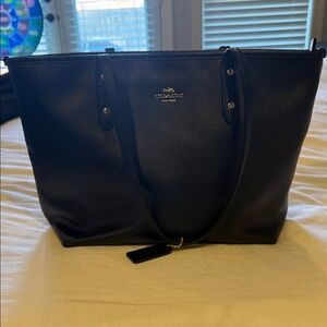 Coach Black Pebbled Leather Tote